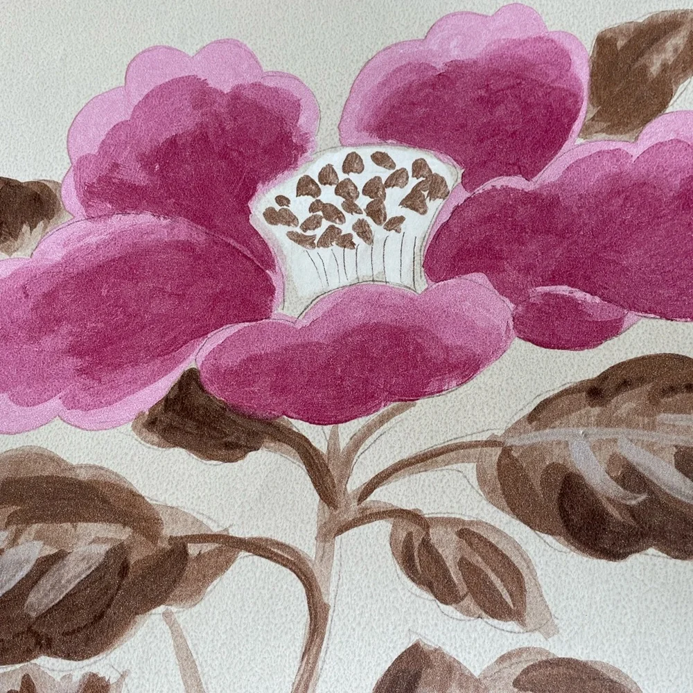 NWT Floral Wallpaper roll Designers Guild Shanghai Rose Italian Wallpaper